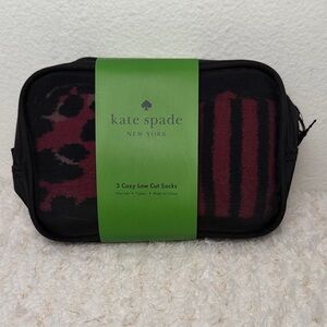 Kate Spade Black and Pink Low Cut‎ Socks